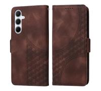 Dedux Coque pour Samsung Galaxy A56 5G, en Relief Housse en Cuir Fermeture Magnétique Portefeuille Étui pour Samsung Galaxy A56 5G. Marron