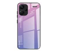 Dedux Coque pour Xiaomi Redmi Note 13 Pro Plus 5G / Redmi Note 13 Pro+ 5G, Etui Dégradé de Couleur Verre Trempé Back Coque + Souple Silicone TPU Case Cover Protection Antichoc Housse (Violet)