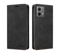 Dedux Etui Coque pour Motorola Moto G84 5G, Housse en Cuir avec Magnetique Etui RFID Blocage Protection Pochette Porte Cartes Portefeuille Mince Wallet Case. Noir