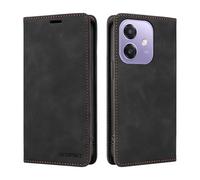 Dedux Etui Coque pour Oppo A40 4G / A40m / A60 5G, Housse en Cuir avec Magnetique Etui RFID Blocage Protection Pochette Porte Cartes Portefeuille Mince Wallet Case. Noir