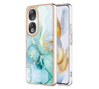 Dedux Marbre Coque pour Honor 90, Etui Motif TPU Gel Housse Protection Ultra Fine Mince Léger Case Cover (Vert)