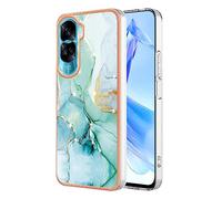 Dedux Marbre Coque pour Honor 90 Lite, Etui Motif TPU Gel Housse Protection Ultra Fine Mince Léger Case Cover (Vert)