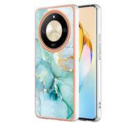 Dedux Marbre Coque pour Honor Magic 6 Lite 5G (Magic6 Lite) / X9b, Etui Motif TPU Gel Housse Protection Ultra Fine Mince Léger Case Cover (Vert)