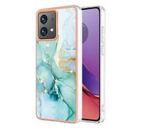 Dedux Marbre Coque pour Motorola Moto G84 5G, Etui Motif TPU Gel Housse Protection Ultra Fine Mince Léger Case Cover (Vert)