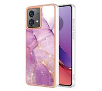 Dedux Marbre Coque pour Motorola Moto G84 5G, Etui Motif TPU Gel Housse Protection Ultra Fine Mince Léger Case Cover (Lilas)