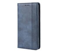 Dedux Rétro Coque pour Vivo Y29 5G/Y19S 4G, Etui Portefeuille en Cuir Fermeture Magnétique Porte Folio pour Cartes. Bleu