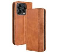 Dedux Rétro Coque pour ZTE Blade V70 Vita, Etui Portefeuille en Cuir Fermeture Magnétique Porte Folio pour Cartes. Marron