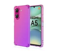 Dedux Souple Coque pour Xiaomi Redmi A5 4G, Etui Dégradé de Couleur Transparent TPU, [Renfort d'angle ] Transparente Protection Antichoc Housse (Rose/Violet)