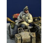 DEDYDAY MINIATURE 1/35 WWII Armed Guard Officier sur Sidecar Hongrie 1945 Kit de résine d'hiver DD35185
