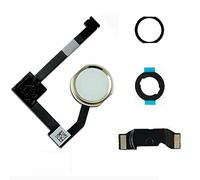 Dedyel Bouton Home de rechange pour iPad Mini 4 2015 7,9" (A1538 A1550), iPad Air 2 9,7" (A1566 A1567 A1568), iPad Pro 12,9" 1ère génération 2015 (A1670 A1671) avec câble flexible connecteur Blanc