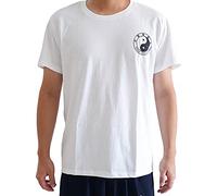 Dee Plus Tai Chi Tshirt | Kung Fu Qi Gong Yinyang Bagua Tee Shirt | Martial Arts T-Shirt de Sport pour Homme, Chinese T-Shirt Manches Courtes Col Rond Unisexe T-Shirt Coton - Blanc (M)