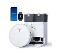 ECOVACS T50 Max Pro Omni Aspirateur Robot avec Station, 18500Pa amélioré par T30S PRO, Brosse latérale et serpillière Extensibles, Ajout Automatique Solution de Nettoyage, Lavage à l'eau Chaude, Blanc