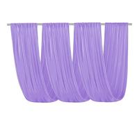 DEEBOW Rideaux de Plafond Transparents en Mousseline de Soie, Blanc, 150x600/300CM, pour décoration de Mariage, Arc, Tissu drapé en Gaze, Tulle, pour fête, scène, hôtel