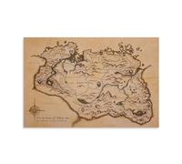 DEEBOW Skyrim Map Poster décoratif sur toile pour chambre à coucher 20 x 30 cm