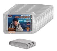 Deecam Couverture de Survie 24 Pièces, 210×160cm, Réutilisable Extra Large, Couvertures Thermique Or Argenté, Couverture d'urgence pour l'extérieur, Randonnée, Survie, Marathons, Premiers Secours