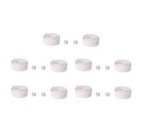 Deechate 10X Adhesif A Poignee de Guidon de Velo avec Deux Bouchons de Fixation de la Couleur Blanche