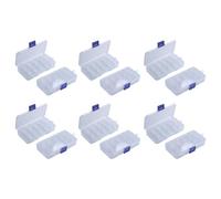 Deechate 12Pcs 10-Slot Portable en Plastique Boîte de Boîtier de Composant Électronique