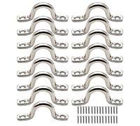 Deechate 15 PièCes en Acier Inoxydable Plaque à Picots Plaques à Oeil Crochet de Plafond Plaque à œIl de Kayak Coussin de Kayak pour Canoë Kayak, GréEment de Canoë Kayak