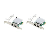 Deechate 2X 2 Ports RJ45 PCIe X1 Double Gigabit Realtek 8111F + ASM1082E Chipset Filtre PCI-E Ordinateur Carte RéSeau LAN 1000M