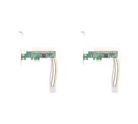 Deechate 2X Adaptateur PCIE vers PCI PCI Express X1 vers Carte D'Extension PCI Riser Board ASM1083 Chipset avec Connecteur d'alimentation 4 Broches