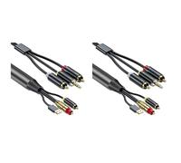 Deechate 2X Câble de Conversion Audio Numérique vers Analogique, SPDIF Numérique/Optique et Coaxial vers Analogique L/R et Câble Audio Stéréo AUX 3,5 Mm