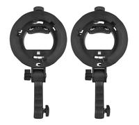 Deechate 2X Type de Support Bowens Mount pour Flash Light Speedlite Snoot Softbox V850II 860II AD200Pro Holder