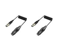 Deechate 2X XLR 3 Broches vers Mini XLR 4 Broches Amplificateur Mixeur Audio Mini Microphone Câble Audio pour Appareil Photo