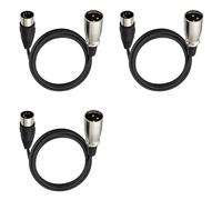 Deechate 3X Câble Audio DIN 5 Broches vers XLR 3 Broches pour Instruments de Musique ou Câbles avec MIDI ou XLR DIN 5P Mâle vers XLR Mâle