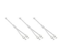 Deechate 3X Câble D'Extension 5V 3 Broches pour Carte Mère D'Ordinateur 1 Point 2 Hub Cable Connection Extension ARGB Splitter, Blanc