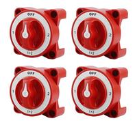Deechate 4X Commutateur de Batterie DC 32V 350A Sélecteur à 4 Positions Commutateur de Sélecteur de Batterie de Bateau Déconnecter pour Bateau