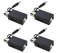 Deechate 4X DC12V 1CH Transmetteur Vidéo Actif UTP Balun BNC Balun Vidéo pour Système DVR de Caméra CCTV