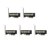 Deechate 5 x M.2 NVME SSD NGFF vers PCIE 3.0 X4 Adaptateur PCIE M2 Riser Card Adapter Support 2230 2242 2260 2280 Taille NVMe M.2 SSD