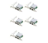 Deechate 5X 2 Ports RJ45 PCIe X1 Double Gigabit Realtek 8111F + ASM1082E Chipset Filtre PCI-E Ordinateur Carte Réseau LAN 1000M