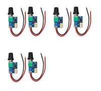 Deechate 6 Cartes Contrôleur de Vitesse de Ventilateur PWM 4 Broches DC 12 V avec Interrupteur à Bouton, Équipement Électrique pour Ventilateurs de Boîtier D'Ordinateur