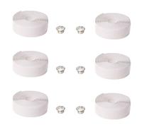 Deechate 9X Vélo de Route Vélo Liège Guidon Barre Grip Wrap Bande + 6 Bouchons de Barre-Blanc