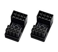 Deechate Lot de 2 adaptateurs d'alimentation coudés 180° pour carte graphique GPU PSU Connecteur de direction PCI-E 8 broches Artefact de câblage rotatif PH38B+