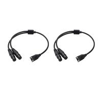 Deechate Lot de 2 adaptateurs XLR femelle à 3 broches vers RJ45 vers câble XLR double pour contrôleur CON série et studio d'enregistrement