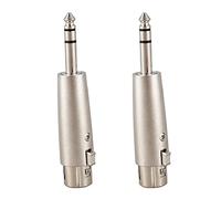 Deechate Lot de 2 adaptateurs XLR vers prise jack 6,3 mm pour microphone