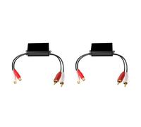 Deechate Lot de 2 filtres d'isolement du bruit de courant pour la terre commune - Isolateur audio stéréo