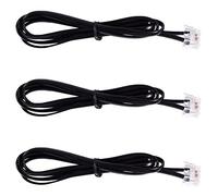 Deechate Lot de 3 câbles téléphoniques RJ11 6P4C ADSL Modem 1 m