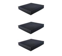 Deechate Lot de 3 panneaux chauffants de 120 mm en aluminium dissipateur thermique CPU amplificateur de puissance Radiateur B