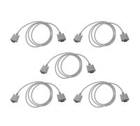 Deechate Lot de 5 câbles adaptateurs VGA DB15 mâle vers RS232 DB9 mâle/vidéo graphique (blanc, 1,4 m)