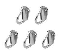 Deechate Marine Bateau Crochets en Acier Inoxydable à Ressort Type de Pression Bajoue de Garde-Boue de Suspension 5 Pièces Séries