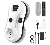 Deedlite Robot Clean Osmo Vitre - Nettoyeur Auto Forte Aspiration + Jet Eau | Télécommande, 3 modes de nettoyage, navigation intelligente, détection des bords, nettoyage humide/sec automatique.