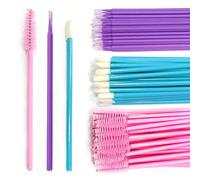 DEEDPF Lot de 150 bâtons de mascara jetables, pinceaux à lèvres et micro applicateurs, 50 pinceaux à sourcils + 50 pinceaux à lèvres + 50 pinceaux à micro-applicateurs, kit d'outils de maquillage