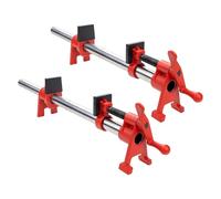 DEEFIINE 2 Pièces 3/4 pouces H-Style Serre-Joint en Tube Collier de Serrage avec tuyau en acier, Établi pour Travail du Bois Serrage Rapide Étau à Bois