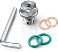 DEEFILL Bouchon de vidange d'huile Double surdimensionné 1/2-20, kit de réparation de Filetage de Carter d'huile autotaraudeuse en Acier Inoxydable