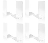 Deefongo Serre-livres en métal, 8 pièces, 20,5x13,5x9,3 cm, serre-livres en métal pour école, bureau et maison