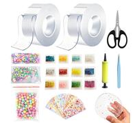 deegbbyi 30 Pièces Nano Tape Bubble Kit Ruban Magique Poudre Scintillante | Bubble DIY Craft Kit, 2 Ruban (5cm x 1m) + 25 Paquets De Matériel De Luxe, pour Blowing et Décompression