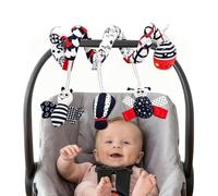 deegbbyi Jouets Suspendus Spirale, Spirale D'activité Bébé Poussette, Adorable Chenille Jouet à Suspendre, Jouets Sensoriels à Suspendre, pour Poussette Bébé, Lit, Siège Voiture（Noir et Blanc）